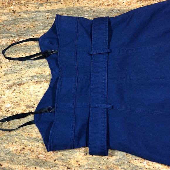 Blue Gold Button Dress - Picture 8 of 8